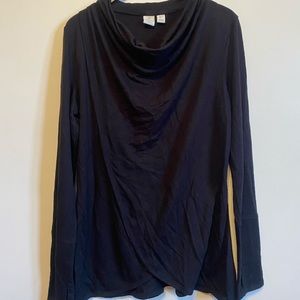 Drop Neck Long Sleeve Blouse